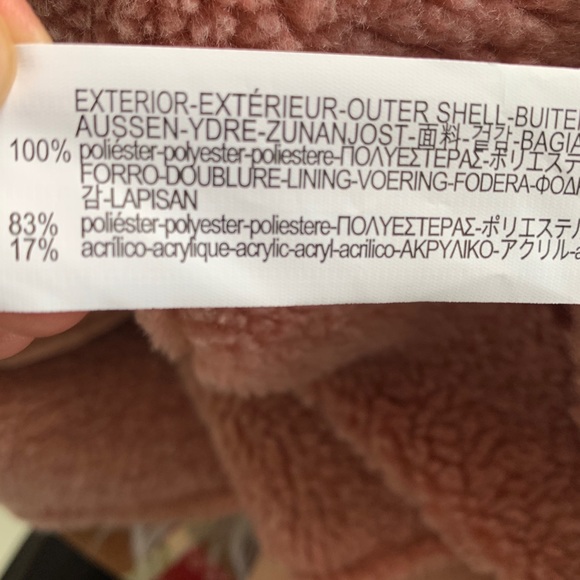 NWOT Zara pink faux shearling moto jacket - Picture 8 of 8